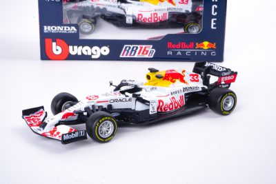 modellino f1 red bull bianca max verstappen tributo honda 2021 scala 1:43 burago