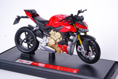 modellino moto ducati street fighter v4 rosso scala 1:18