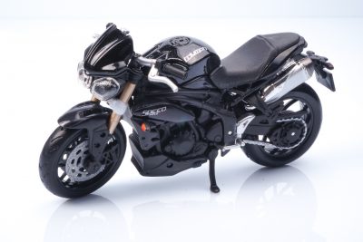 modellino moto triumph speed triple nera scala 1:18 burago