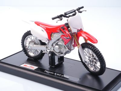 modellino motocross honda crf 450 r rossa scala 1:18
