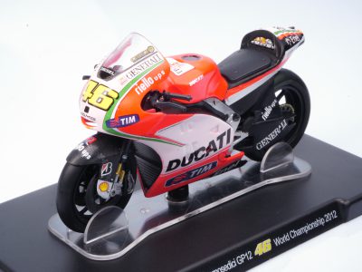 modellino ducati gp12 valentino rossi scala 1:18