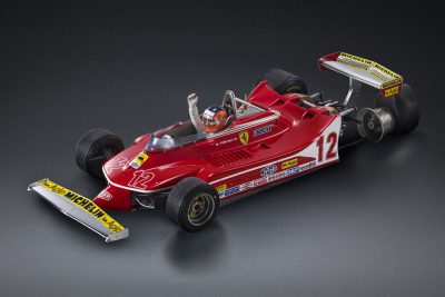 modellino gp replicas ferrari 312 t4 villeneuve scala 1:18 su tre ruote olanda 1979