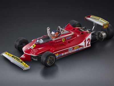 modellino gp replicas ferrari 312 t4 villeneuve scala 1:18 su tre ruote olanda 1979