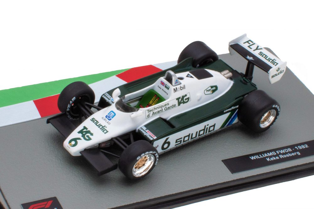 modellino f1 williams FW08 1982 keke rosberg scala 1:43
