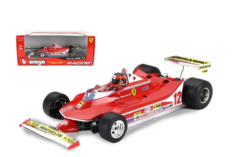 modellino ferrari 312 t4 villenueve 1979 scala 1:18 burago