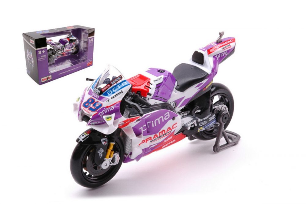 modellino motogp ducati pramac jorge martin scala 1:18 maisto