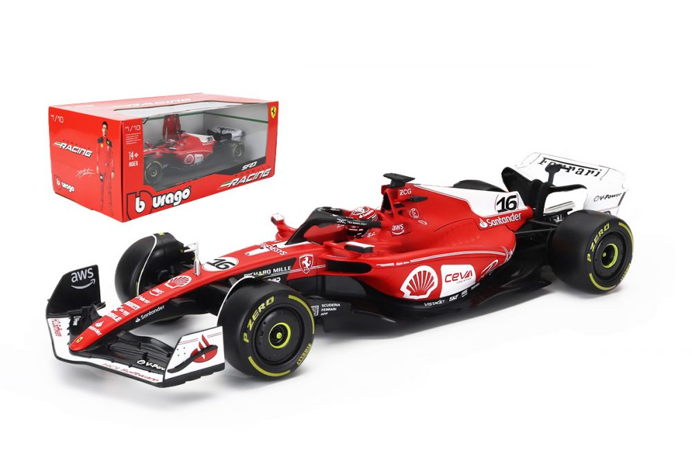 modellino ferrari f1 las vegas 2023 sf-23 charles leclerc scala 1:18 burago