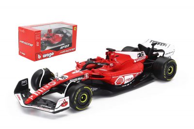 modellino ferrari f1 las vegas 2023 sf-23 charles leclerc scala 1:43 burago