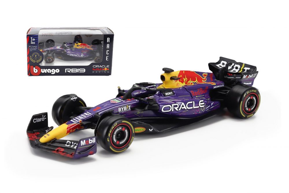 modellino red bull f1 las vegas 2023 verstappen scala 1:43 burago