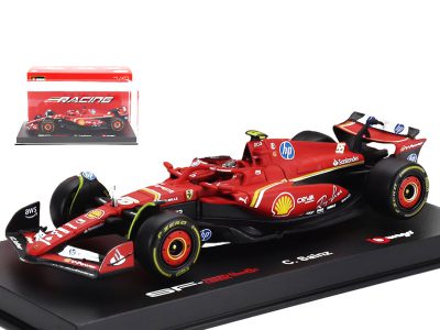 modellino ferrari f1 2024 burago carlos sainz sf-24 scala 1:43 burago signature con pilota