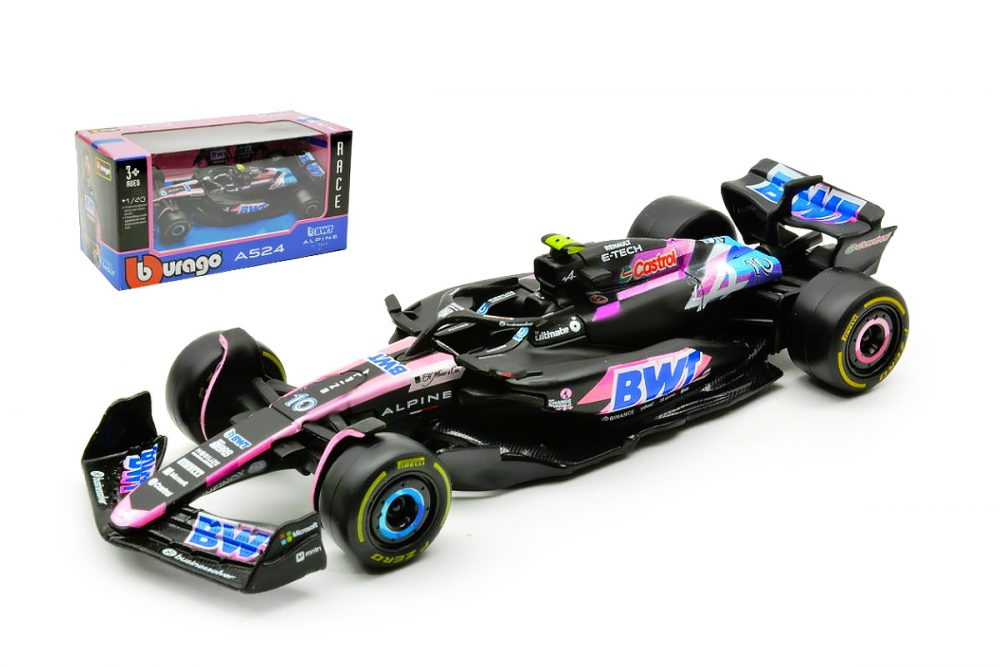 modellino alpine f1 2024 burago scala 1:43