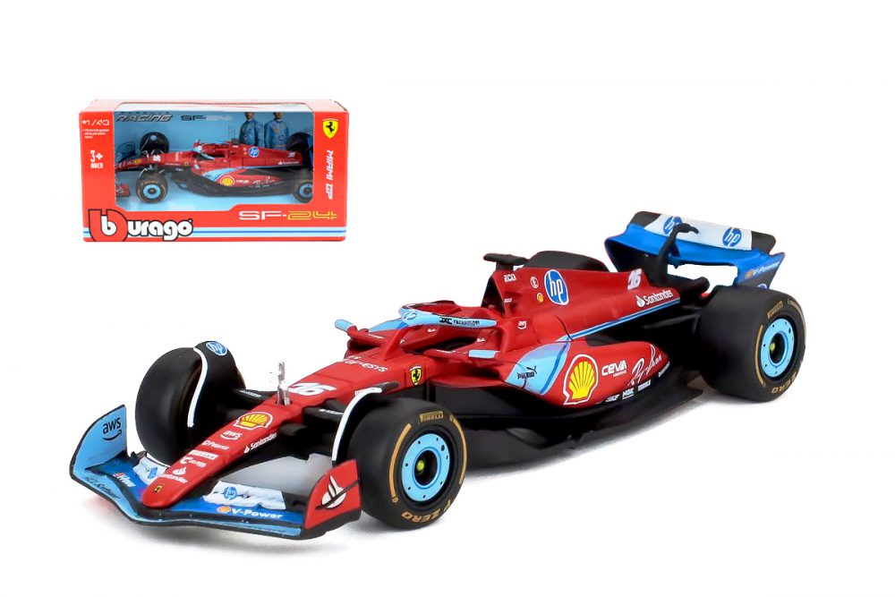 modellino ferrari f1 miami 2024 leclerc scala 1:43 burago
