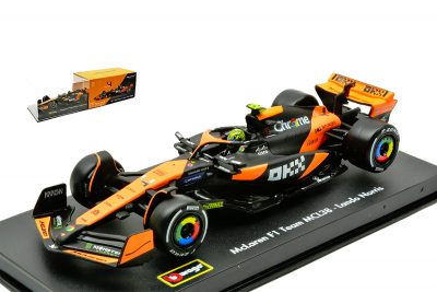 modellino mclaren 2024 lando norris burago con pilota scala 1:43