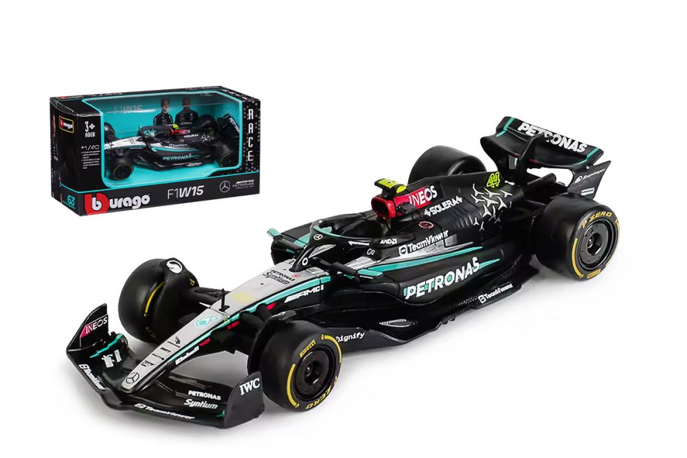 modellino mercedes f1 2024 lewis hamilton scala 1:43 burago