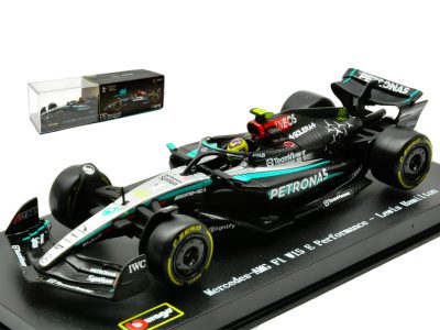 modellino mercedes f1 2024 lewis hamilton scala 1:43 burago con pilota