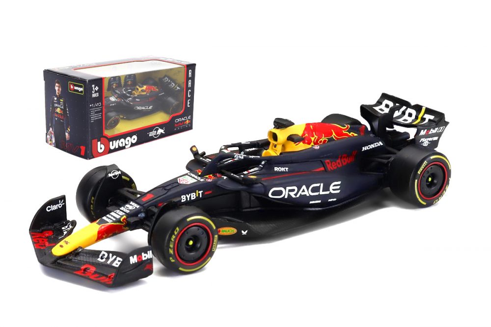 modellino red bull f1 2024 rb20 max verstappen burago scala 1:43