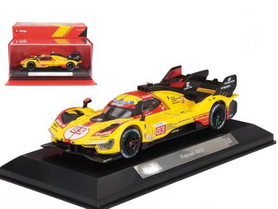 modellino ferrari 499p gialla af corse numero 83 robert kubica scala 1:43 burago