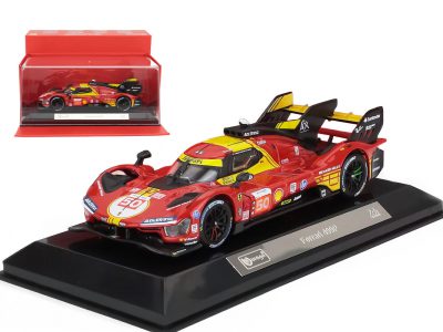 modellino ferrari 499p 2024 numero 50 vincitrice 24 ore le mans scala 1:43 burago con vetrina