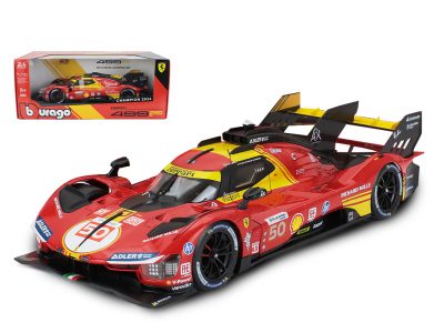 modellino ferrari 499p 2024 numero 50 vincitrice 24 ore le mans scala 1:18 burago