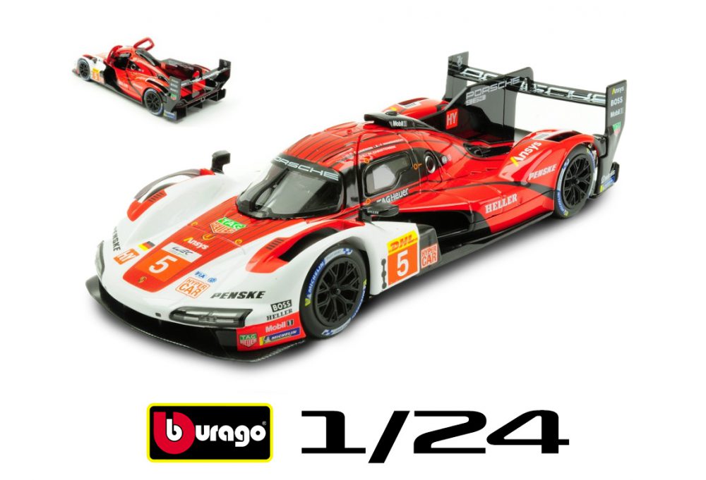 modellino porsche 963 penske 24 ore le mans scala 1:24 burago