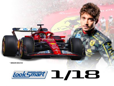 modellino ferrari sf-24 vincitore monza 2024 leclerc by looksmart scala 1:18