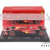 modellino ferrari sf-24 vincitore monza 2024 leclerc by burago scala 1:43 con pilota e vetrina