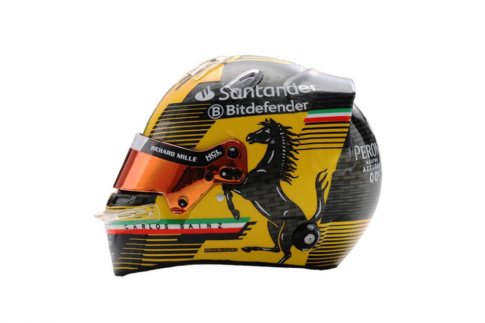 modellino casco carlos sainz monza gp 2024 looksmart scala 1:5