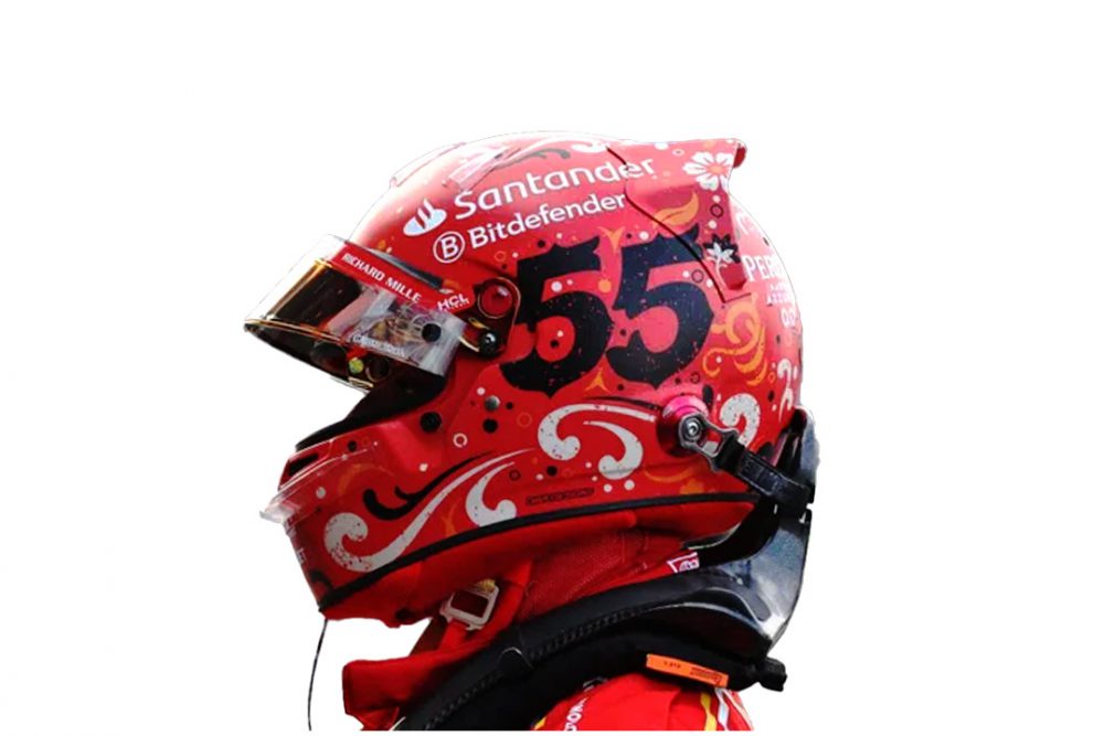 modellino casco carlos sainz messico gp 2024 looksmart scala 1:5