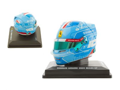 modellino casco charles leclerc vincitore miami gp 2024 looksmart scala 1:5