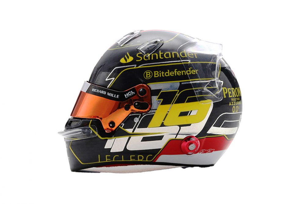 modellino casco charles leclerc vincitore monza gp 2024 looksmart scala 1:5