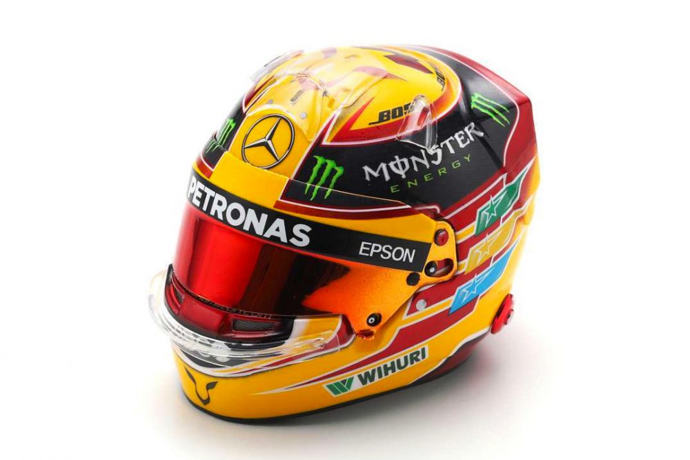 modellino casco lewis hamilton messico 2017 spark scala 1:5
