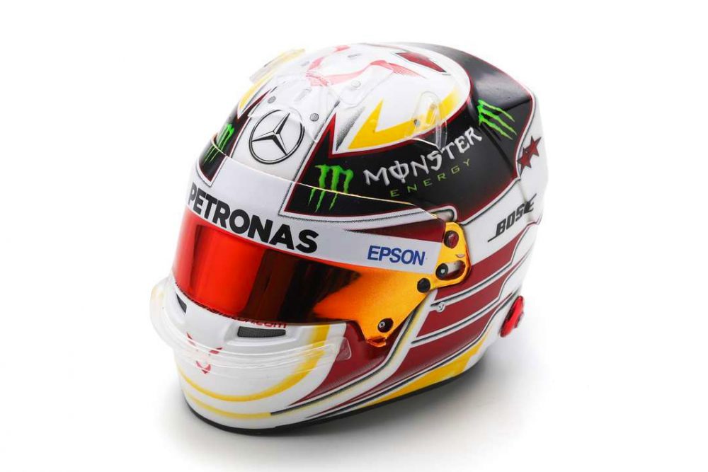 modellino casco lewis hamilton usa 2015 spark scala 1:5