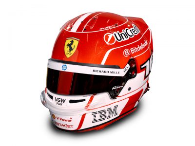 modellino casco ferrari charles leclerc f1 2025 scala 1:2 bell mini helmet