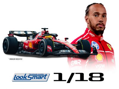modellino ferrari sf-23 lewis hamilton test fiorano 2025 scala 1:18 looksmart