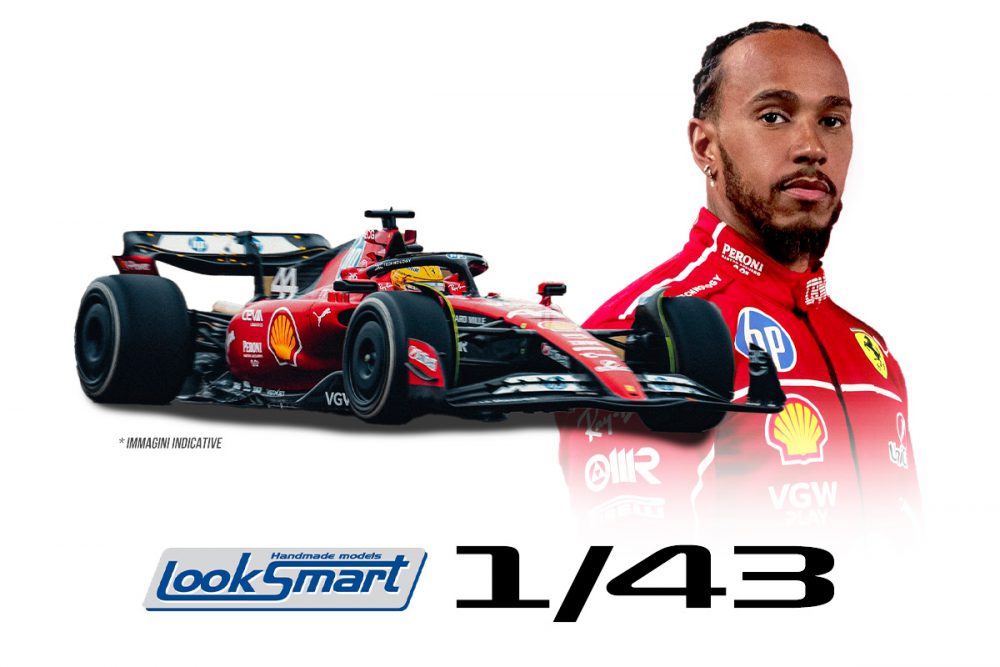 modellino ferrari sf-23 lewis hamilton test fiorano 2025 scala 1:43 looksmart
