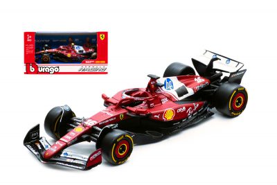 modellino ferrari sf-25 charles leclerc f1 2025 burago scala 1:43 card box