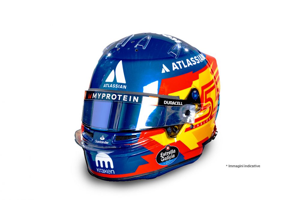 modellino casco carlos sainz williams f1 2025 scala 1:5 spark model