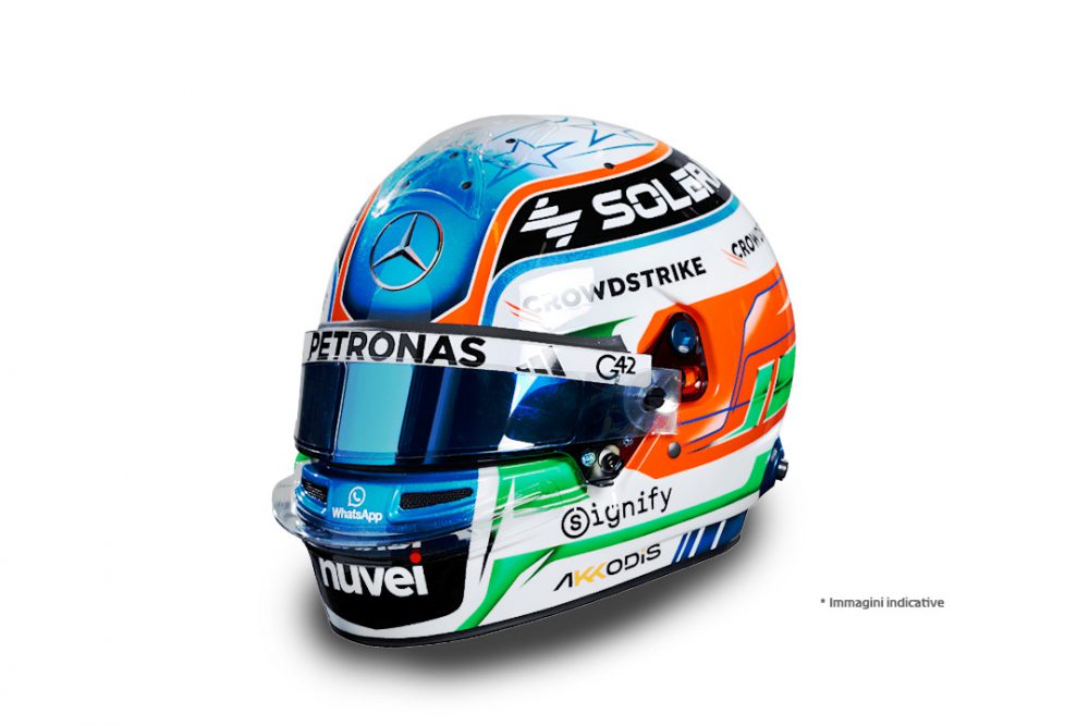 modellino casco kimi andrea antonelli mercedes f1 2025 scala 1:5 spark model