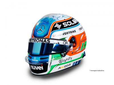 modellino casco kimi andrea antonelli mercedes f1 2025 scala 1:5 spark model