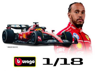 modellino ferrari sf-23 lewis hamilton test fiorano 2025 scala 1:18 burago