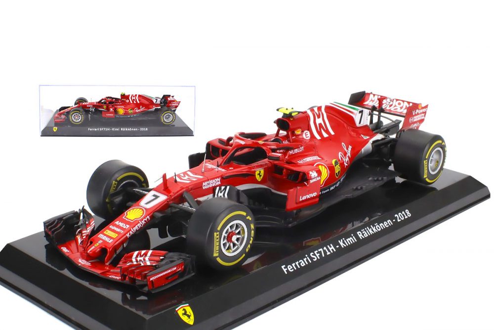 modellino ferrari sf71h raikkonen scala 1:24 edicola con vetrina