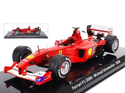 modellino ferrari f2000 schumacher scala 1:24 edicola con vetrina