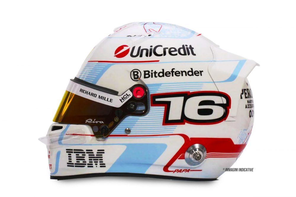modellino casco charles leclerc monaco 2025 sf-25 scala 1:5 looksmart