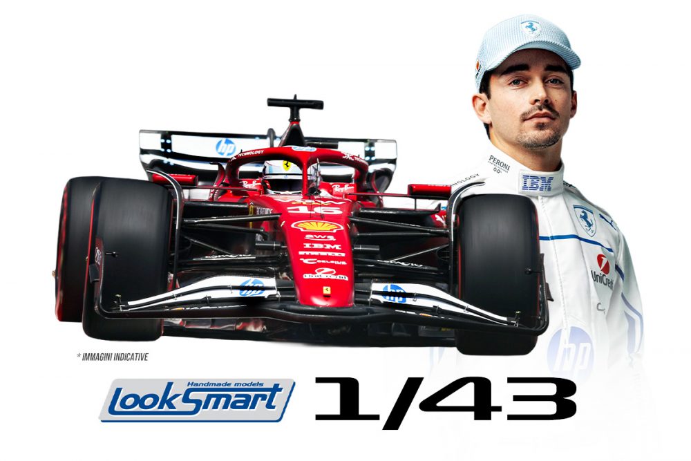 modellino ferrari sf-25 monaco f1 2025 charles leclerc scala 1:43 looksmart