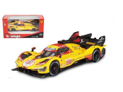 modellino ferrari 499p gialla af corse numero 83 robert kubica scala 1:43 burago
