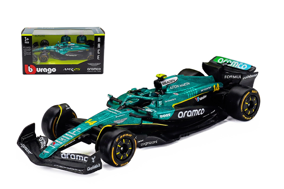 Modellino Aston Martin Amr25 F1 2025 Fernando Alonso Scala 1:43 Burago