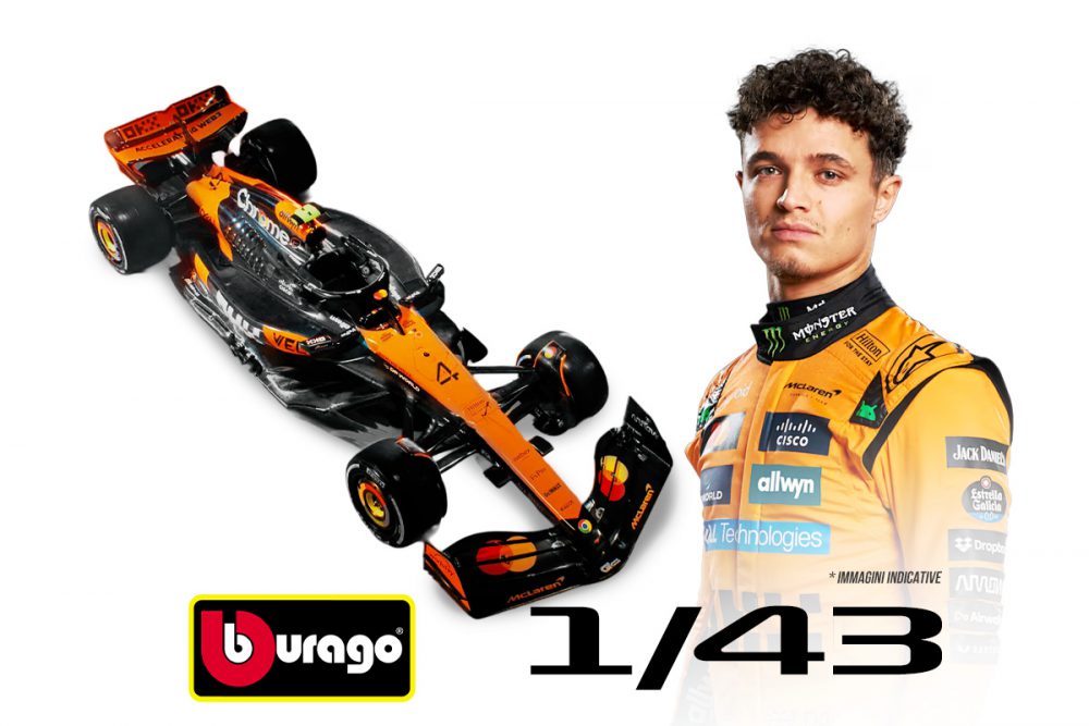 modellino mclaren f1 2025 lando norris mcl39 scala 1:43 burago