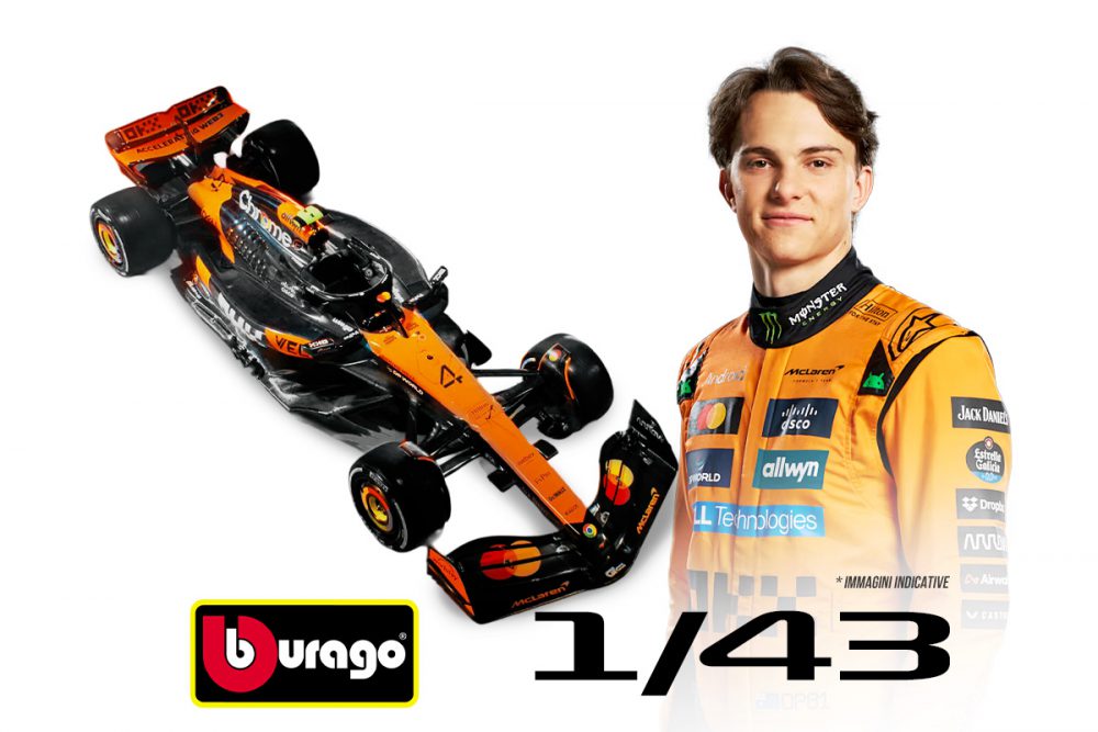 modellino mclaren f1 2025 oscar piastri mcl39 scala 1:43 burago