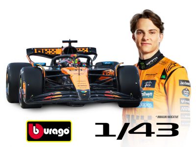 modellino mclaren f1 2025 oscar piastri mcl39 scala 1:43 burago con pilota e vetrina