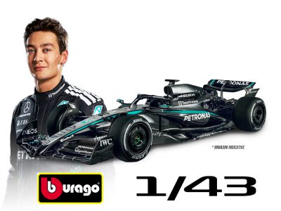 modellino mercedes f1 2025 george russell w16 scala 1:43 burago
